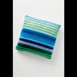 Anthropologie | Bright Stripe Pillow | Cool Blue | 18 x 18